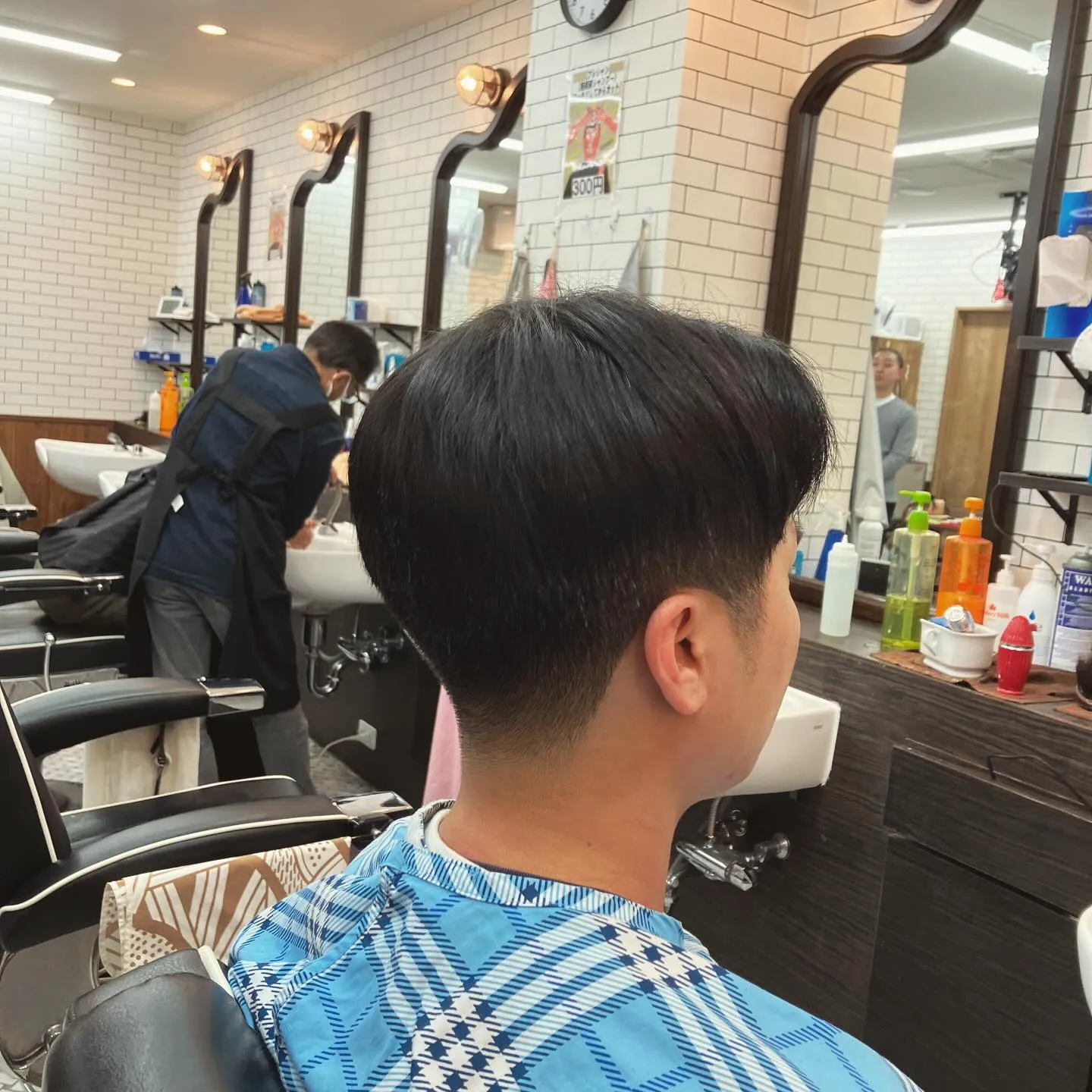 テーパー気味の程よいグラデーションの刈り上げ